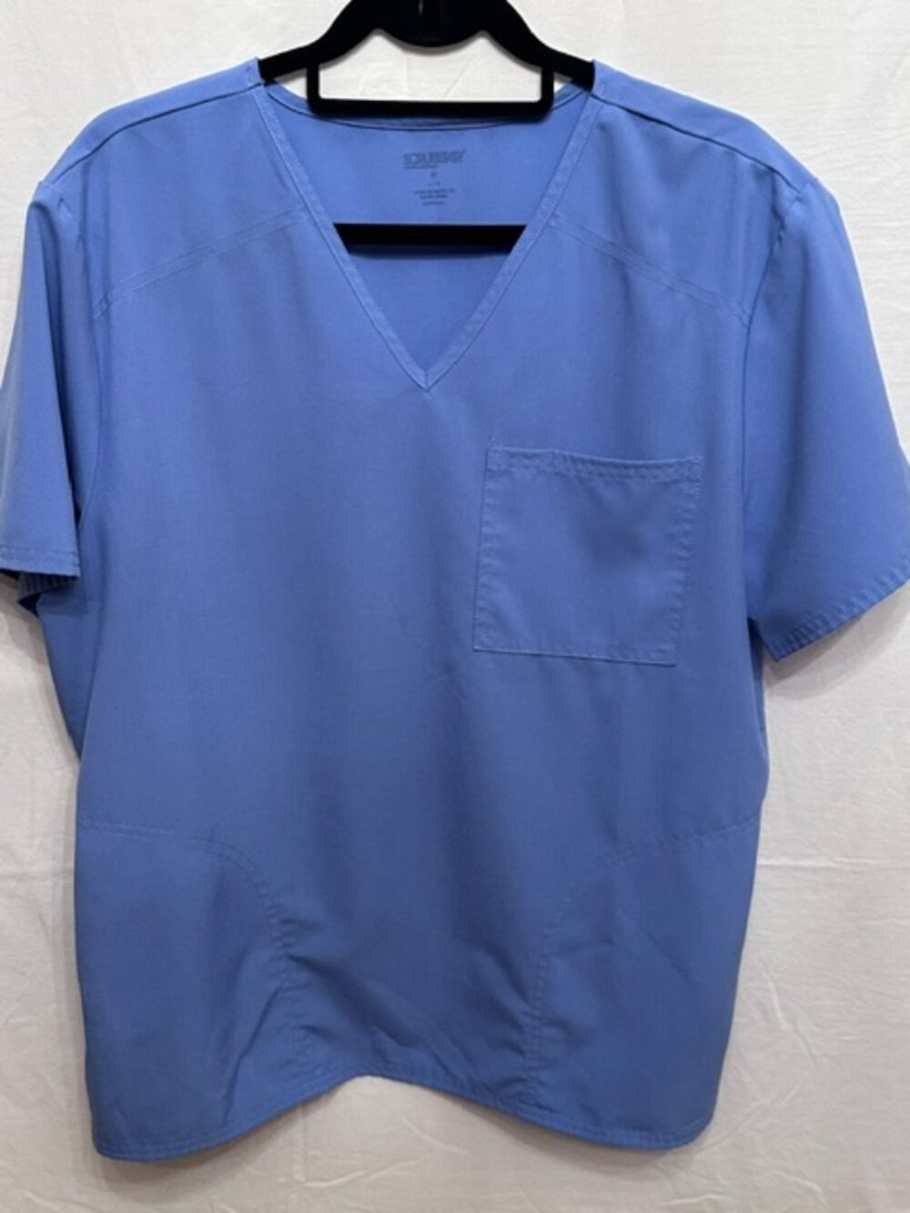 Scrubstar Ciel Blue V-Neck Scrub Top Large WM921 Medical Uniform